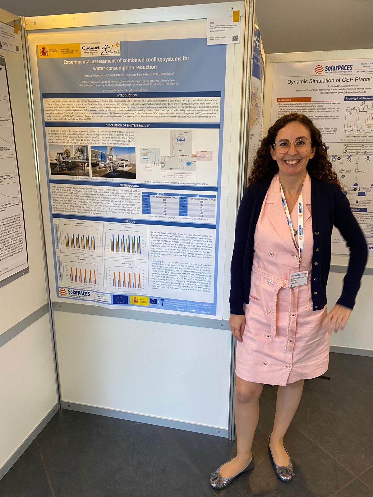 Aránzazu Fernández presented the Solhycool poster