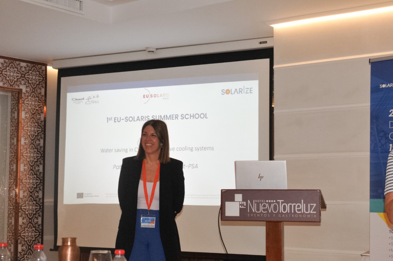 Patricia Palenzuela during the school